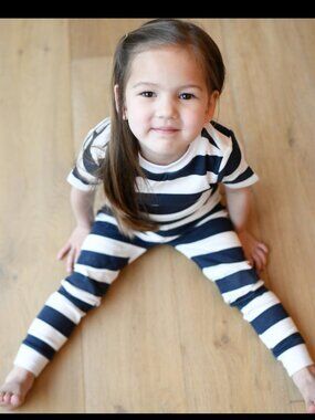 Peejamas Nighttime Potty Training Navy/White Stipes Size 6/7